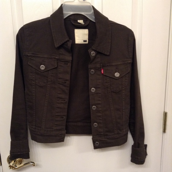 levi's olive green denim jacket