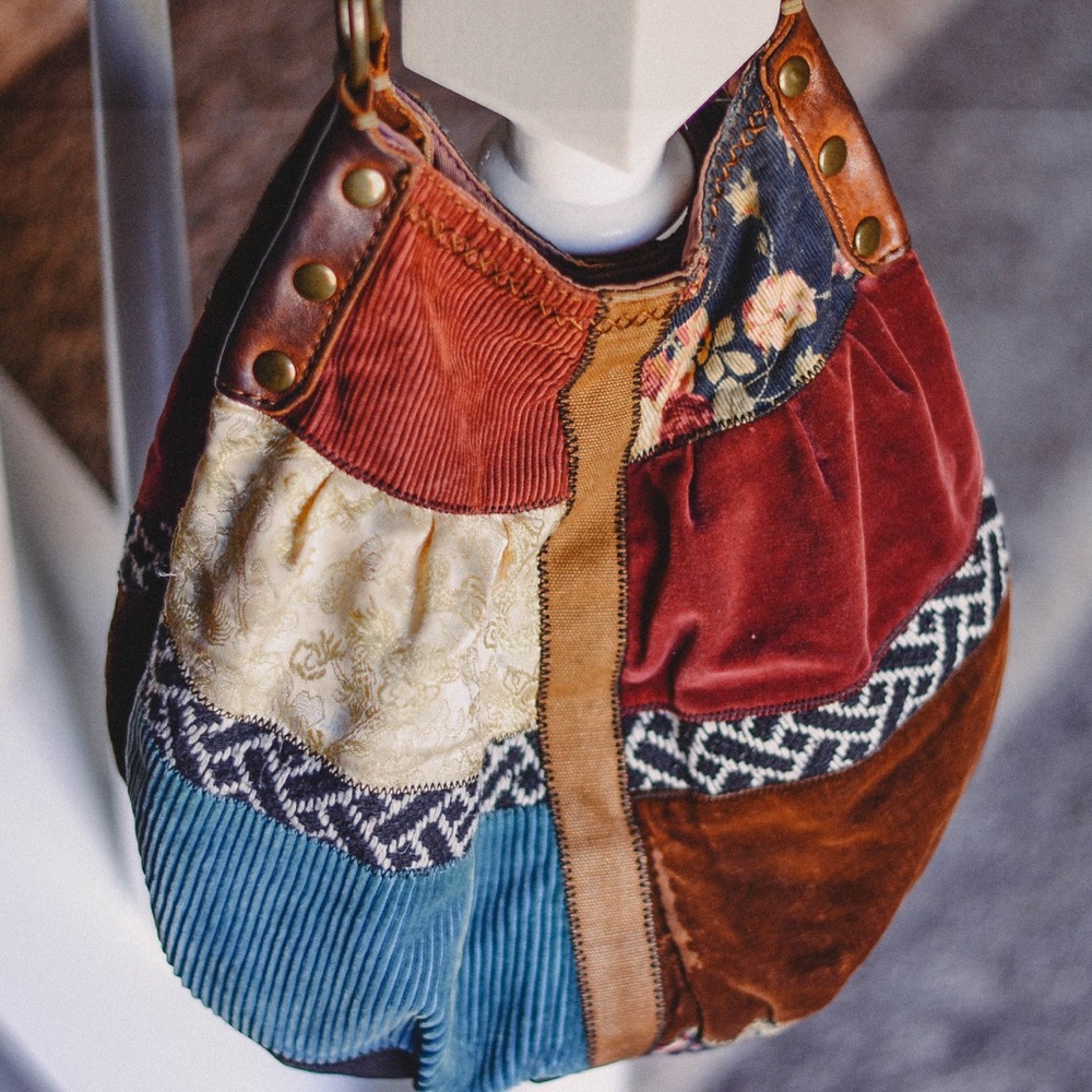 Lucky Brand Patchwork Hobo Shoulder Handbag