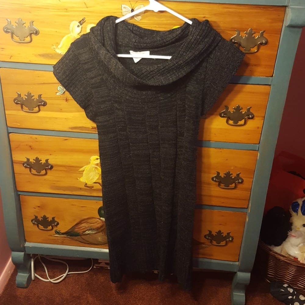 Dark Gray Sweater Dress