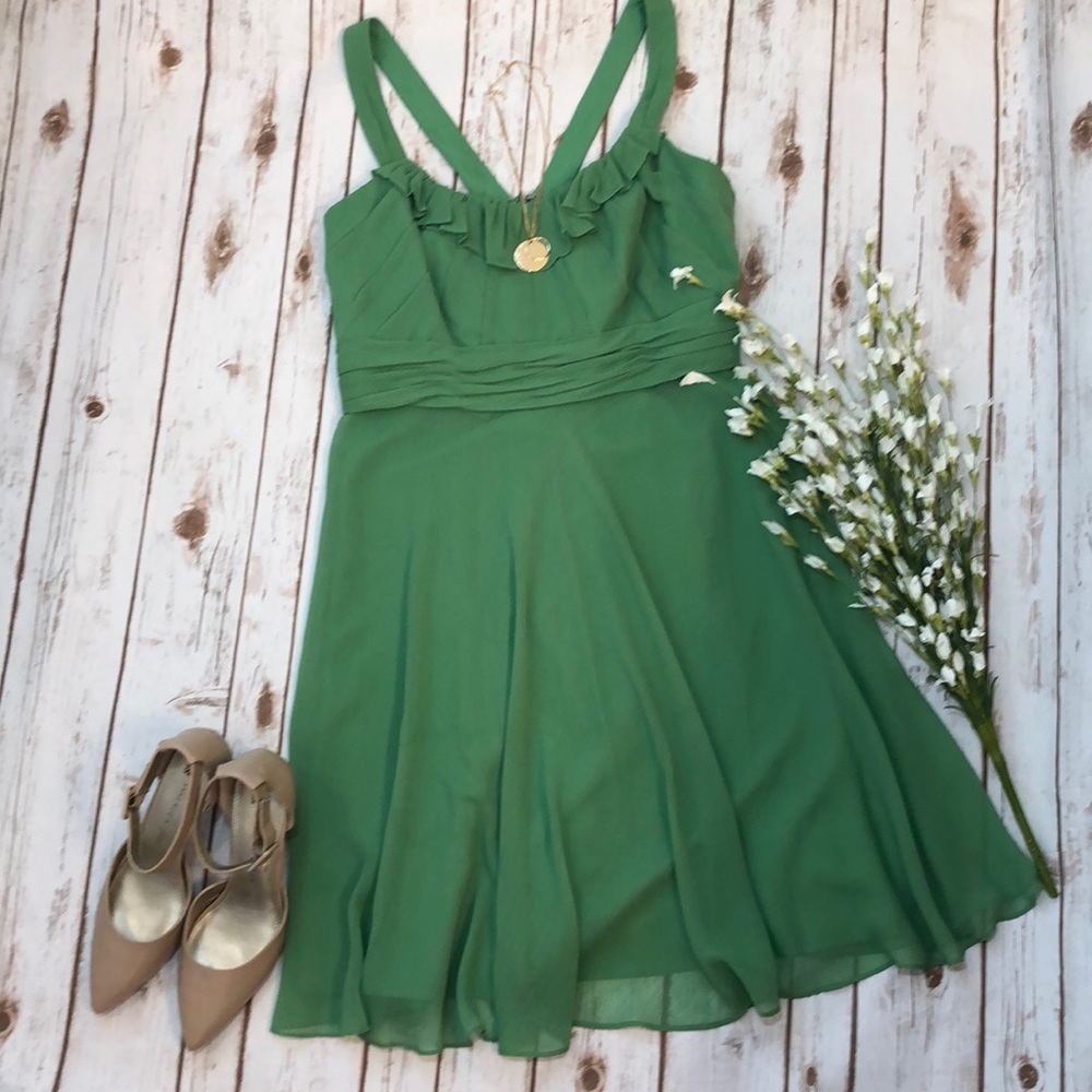 David’s Bridal green dress size 16