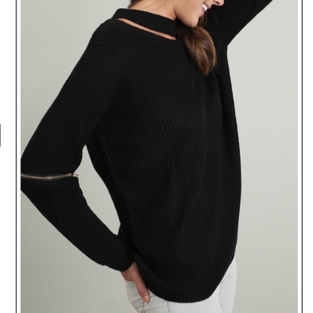 ✨NWT✨LAST✨Sweater With Elbow Zipper - Picture 3 of 8