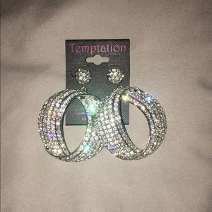 Temptation Diamond style hoop earrings