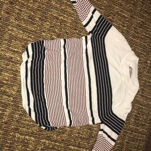 ASOS mock neck sweater with stripes women’s petite