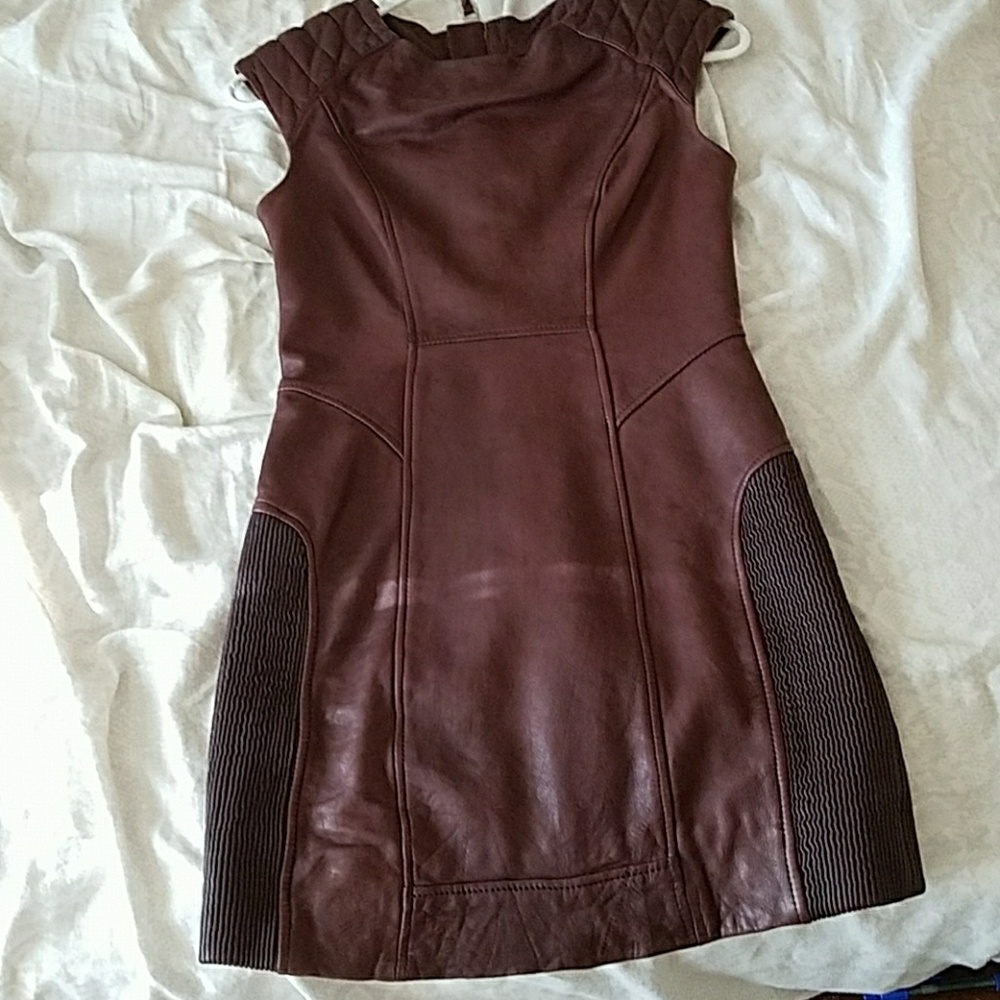 All Saints Biker Leather Dress