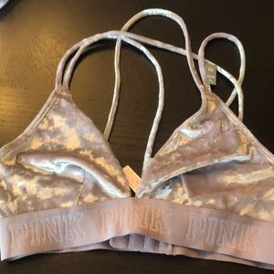 Victoria’s Secret pink velvet unlined bralette