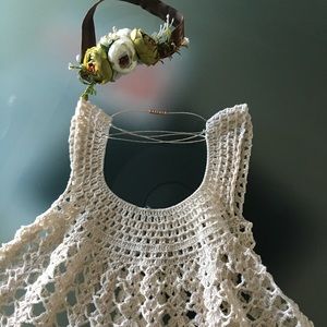 Room to grow crochet dress and earthy floral crown