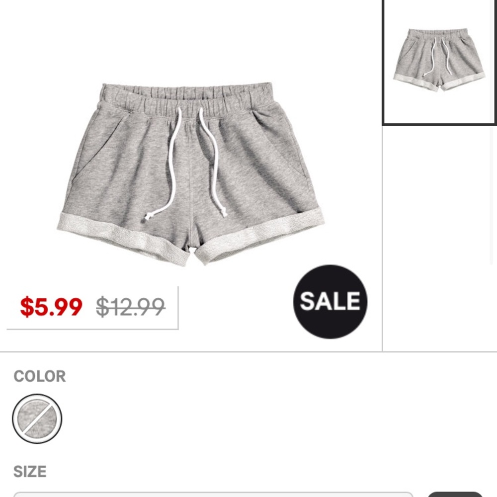 ISO H&M sweatshorts women's size medium