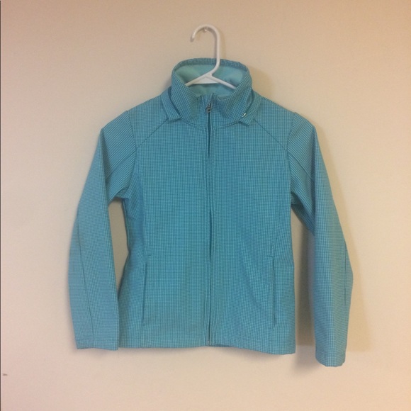 Blue houndstooth patterned windbreaker - Picture 1 of 5