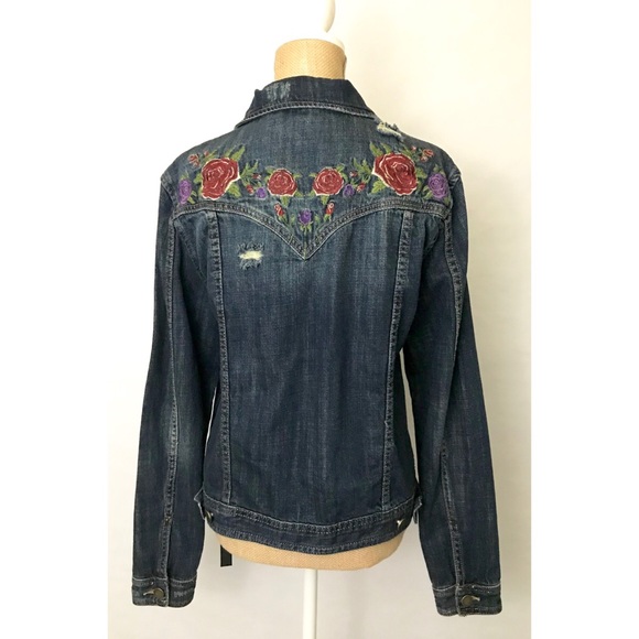 ⬇️ $99 Blank NYC Floral Embroidered Denim Jacket - Picture 2 of 8
