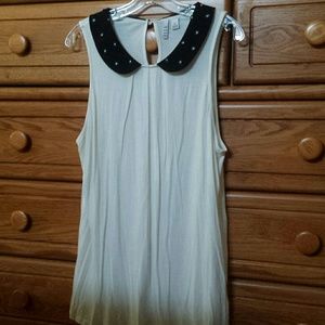 Elle Brand Collared Sleeveless shirt