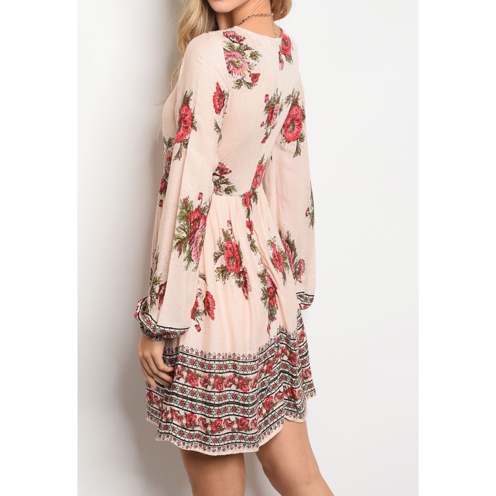 Small or Large Blush Floral Dress - Picture 6 of 6