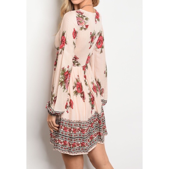 Small or Large Blush Floral Dress - Picture 6 of 6