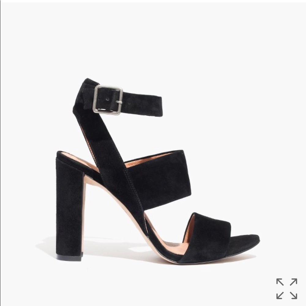 Perfect Madewell black suede platforms