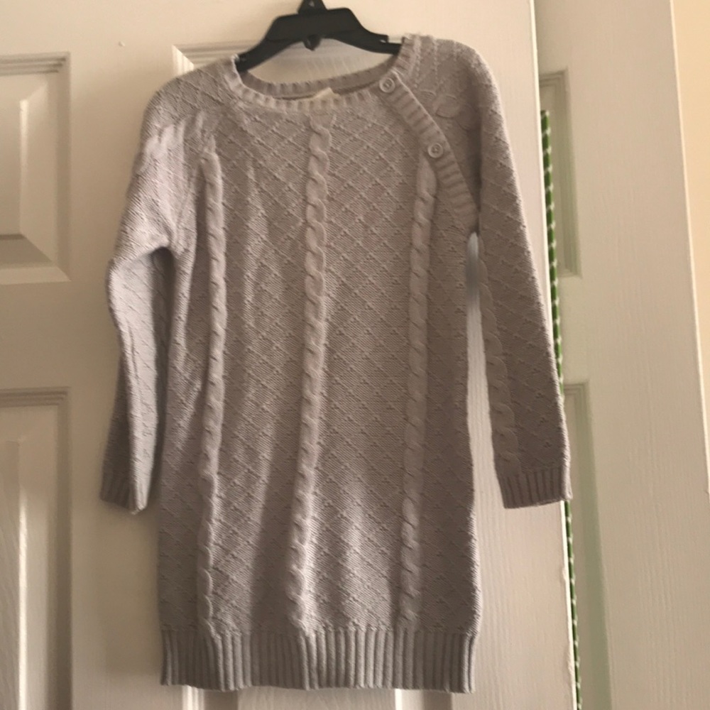Gray sweater dress