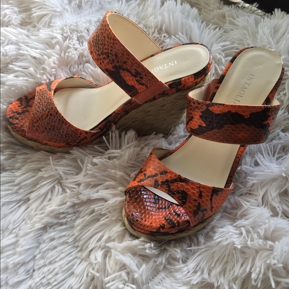  Sale Python Double Strap Cyrus Wedges CCO - Picture 3 of 5