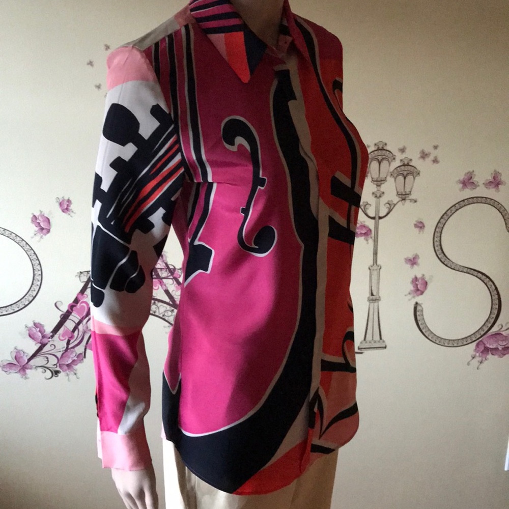 BURBERRY PRORSUM pure silk blouse. Size 6 - Picture 7 of 10