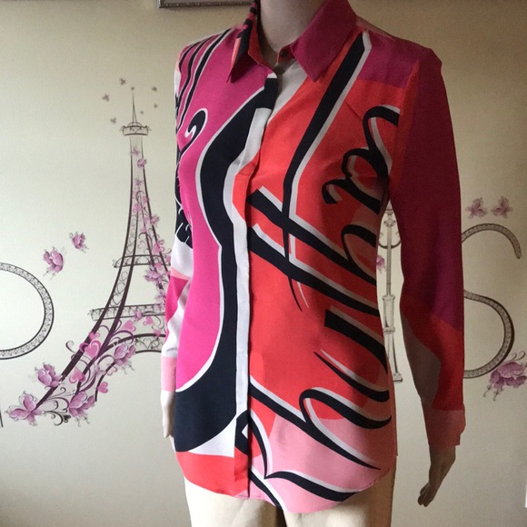 BURBERRY PRORSUM pure silk blouse. Size 6 - Picture 2 of 10