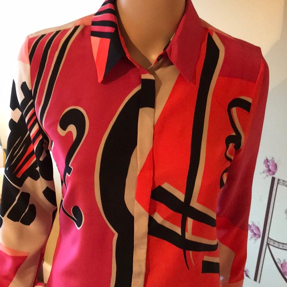 BURBERRY PRORSUM pure silk blouse. Size 6 - Picture 3 of 10