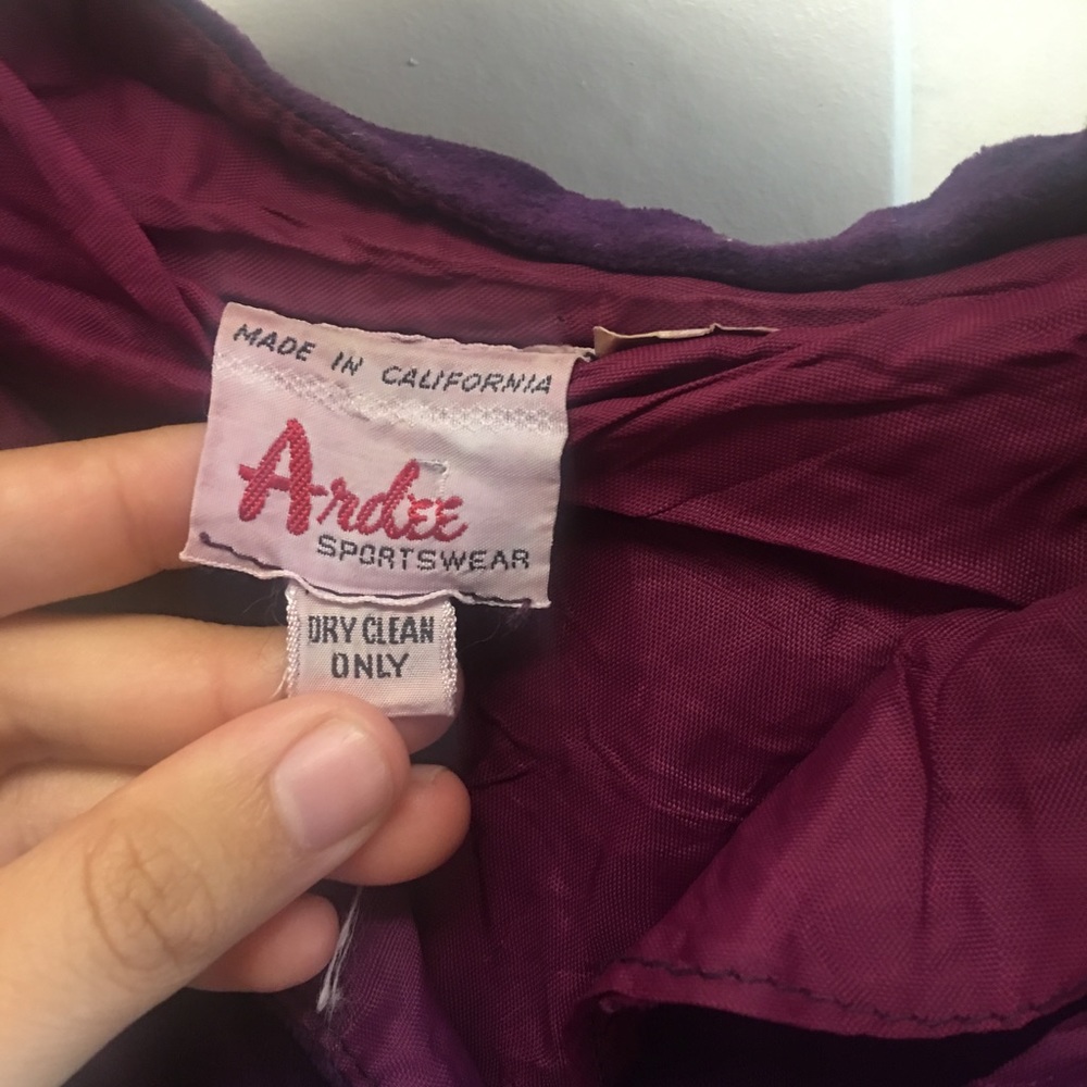 Vintage purple velvet dress