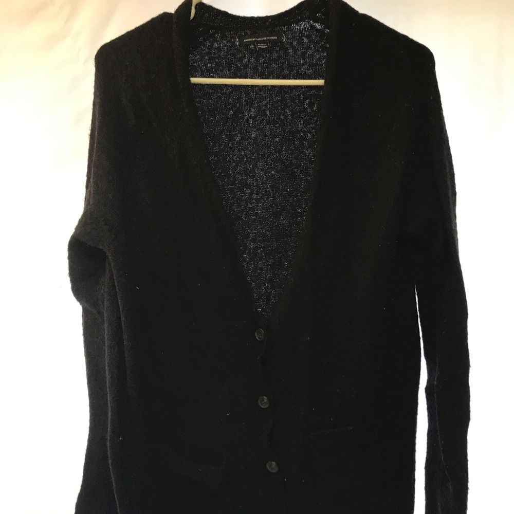 American Eagle Button Front black cardigan M