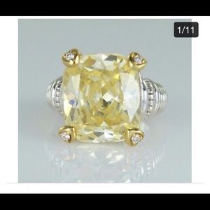 Judith Ripka Ring with Canary Stone
