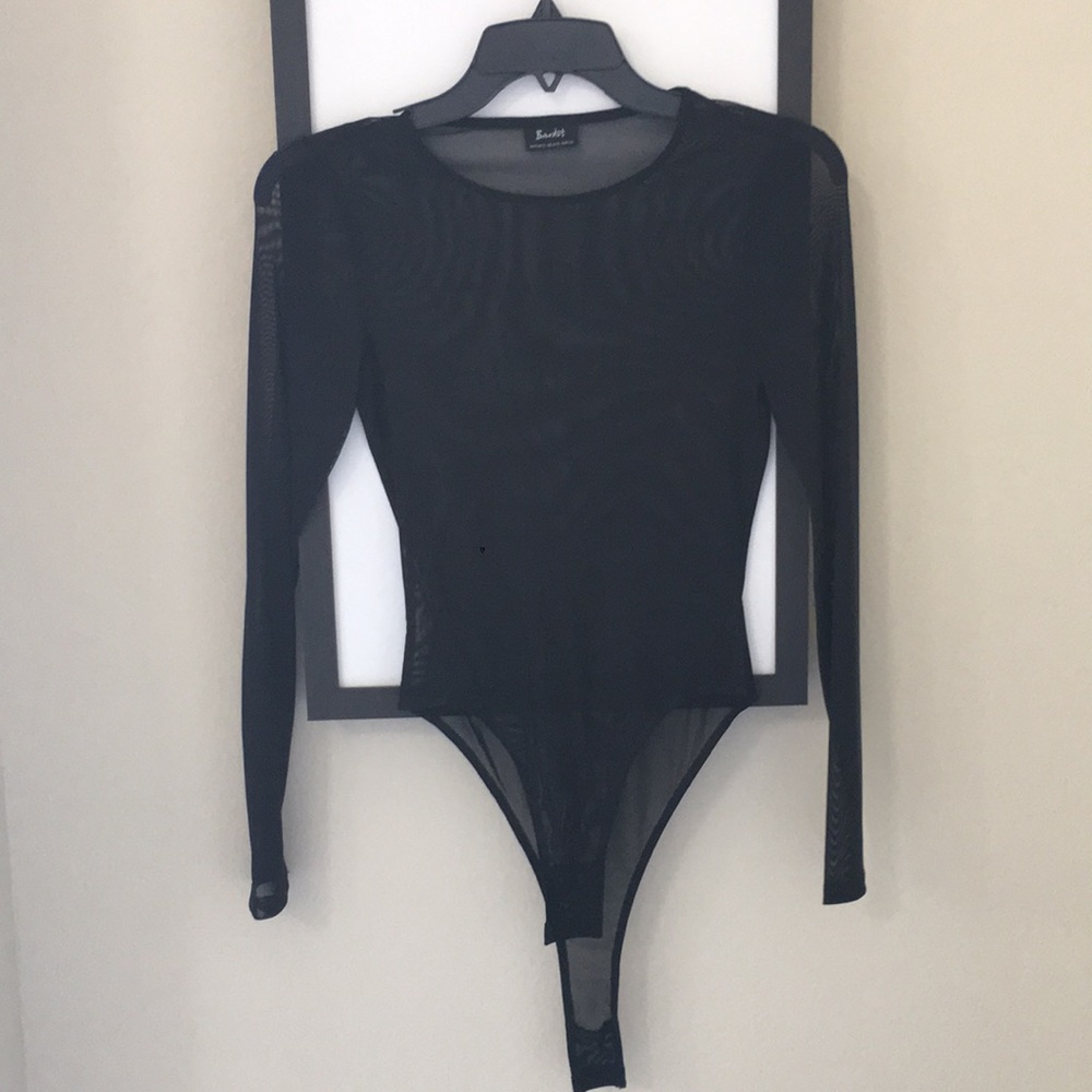 Bardot Mesh Bodysuit