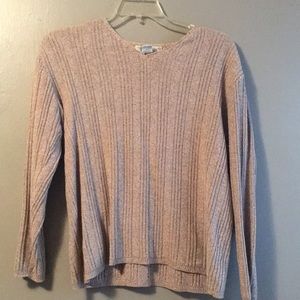 Brown and white patterned sweater