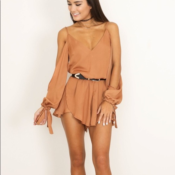 rust orange romper
