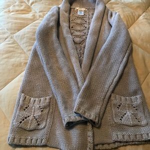 Grey/Silver Cardigan sweater