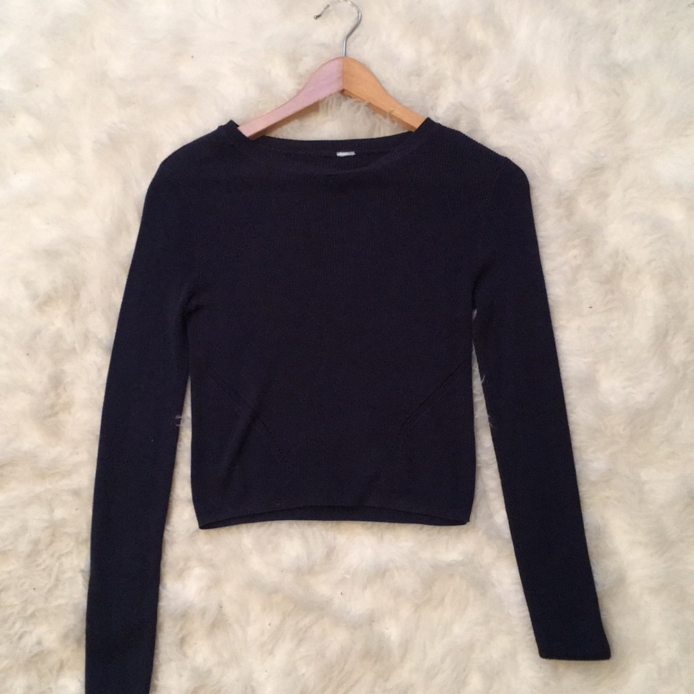 Navy Blue cropped sweater