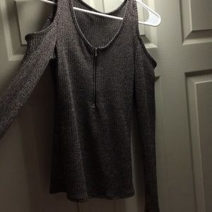 Cold shoulder sweater