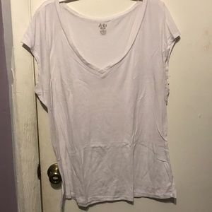 Plain black v-neck tee