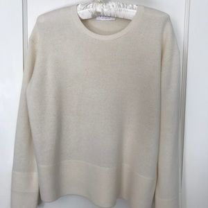 Everlane Cashmere ivory boxy modern crewneck