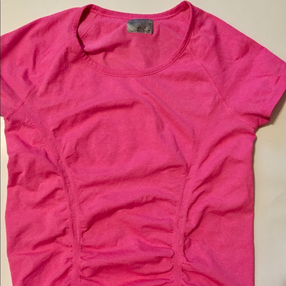 Athleta ribbed top pink medium