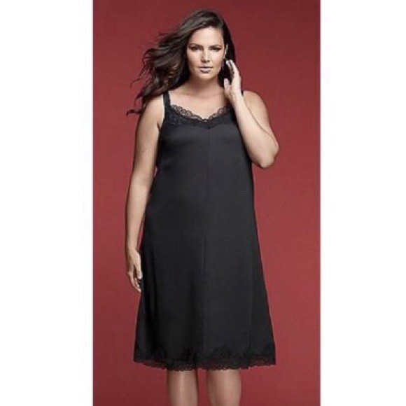 Black Slip Dress - Glamour X Lane Bryant - Picture 2 of 8