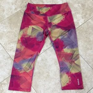 Crop Multi color Reebok running pants.