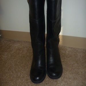 Lucky Brand Hibiscus Wide Calf Black Boots 8.5