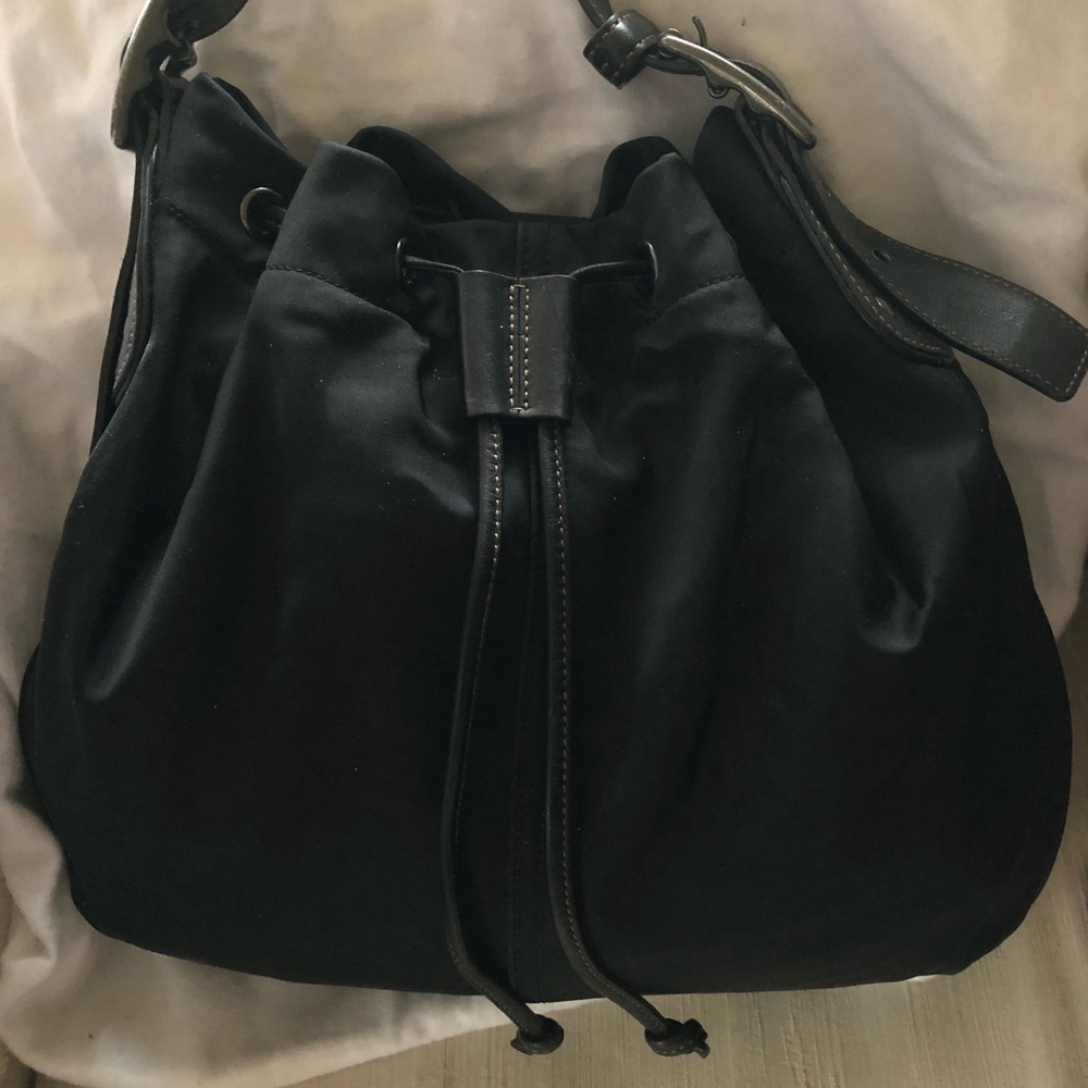 Black Coach Drawstring Purse
