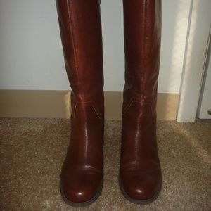 Nine West Contigua Wide Calf Brown Boots 9.5
