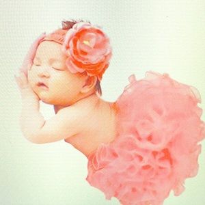 TuTu Dress Flower & Head set new babies