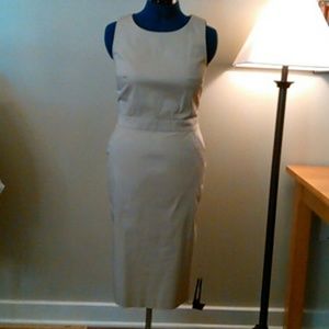 Tan-khaki sheath dress. Excellent condition.