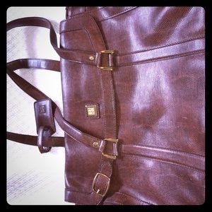 Diane Von Furstenberg chocolate brown travel tote
