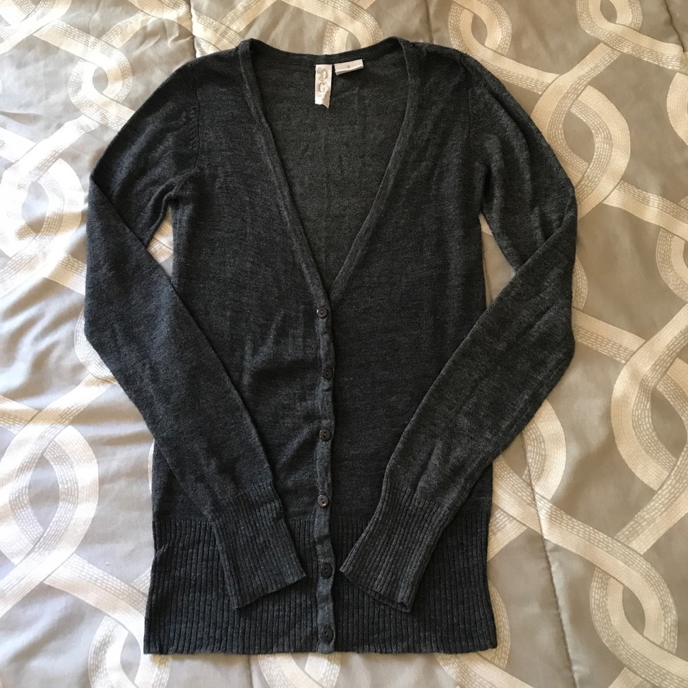 Charcoal gray cardigan