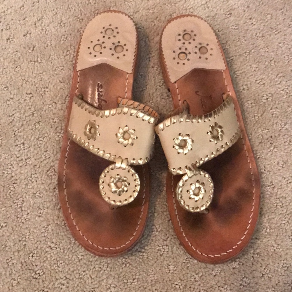 Gold Jack Rogers Sandals