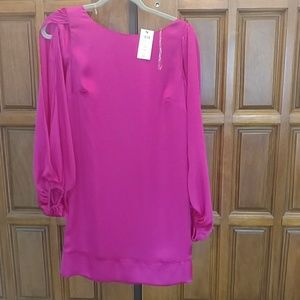 Bright long sleeves dress