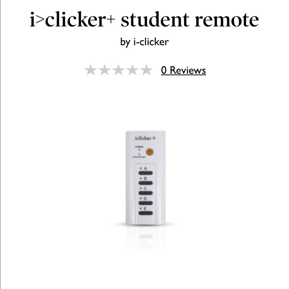 iClicker - Only used once!! Batteries already in