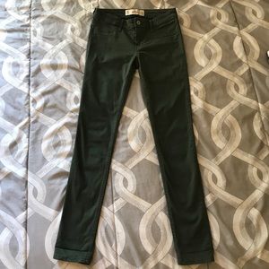 Olive green "super skinny" jeans