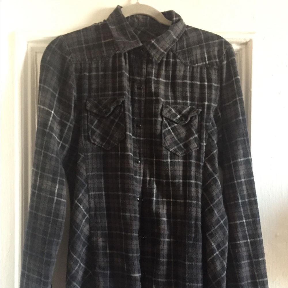 Longer Flannel Button down