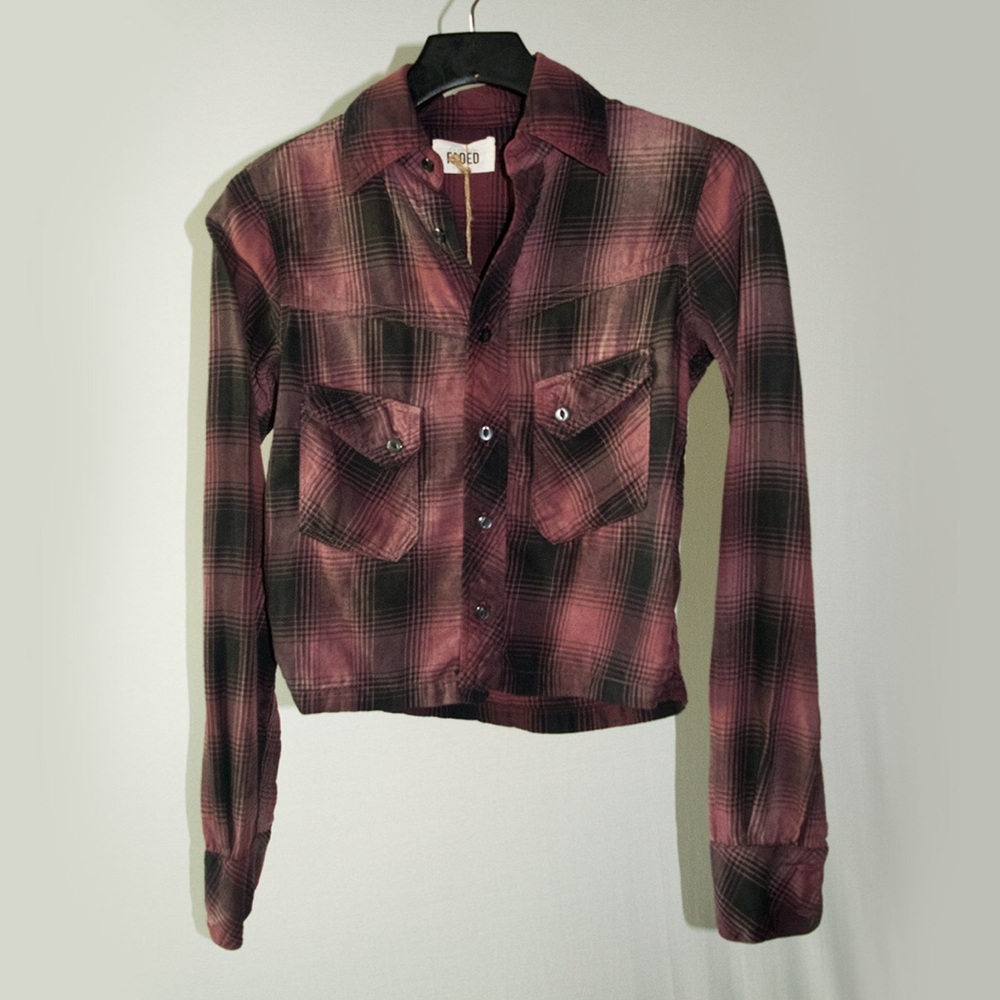 Crop style Flannel Shirt