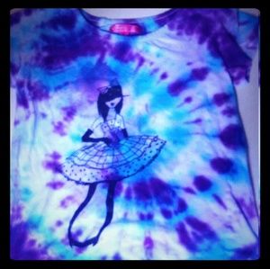 Tie diy girls ballerina shirt